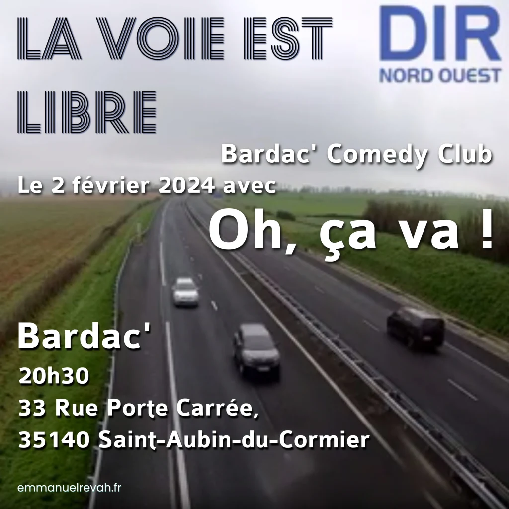 Affiche Bardac' Comedy Club, avec la troupe Oh, ça va